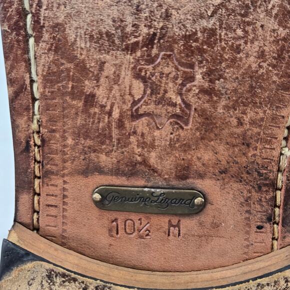 Julio Blanco Genuine Lizard Moc Square Toe Two Tone Oxford Dress Shoes Mens 10.5 - Picture 11 of 14